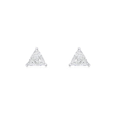 1.09cts Trilliant Cut Diamond Stud Earrings