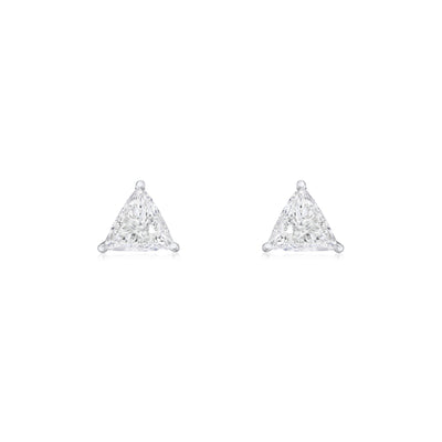 1.09cts Trilliant Cut Diamond Stud Earrings