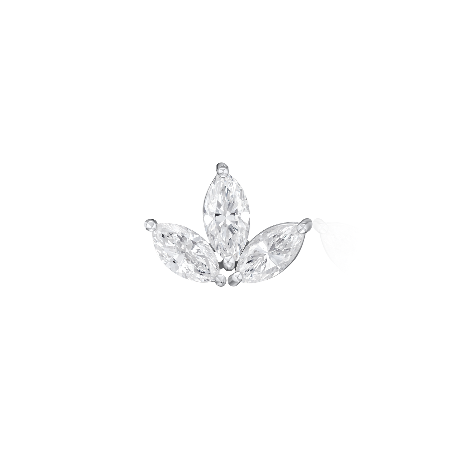 1.41cts Marquise Cut Diamond Fan Earring (Single)