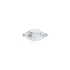 0.47ct Single Platinum Marquise Cut Diamond Stud Earring