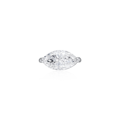 0.47ct Single Platinum Marquise Cut Diamond Stud Earring