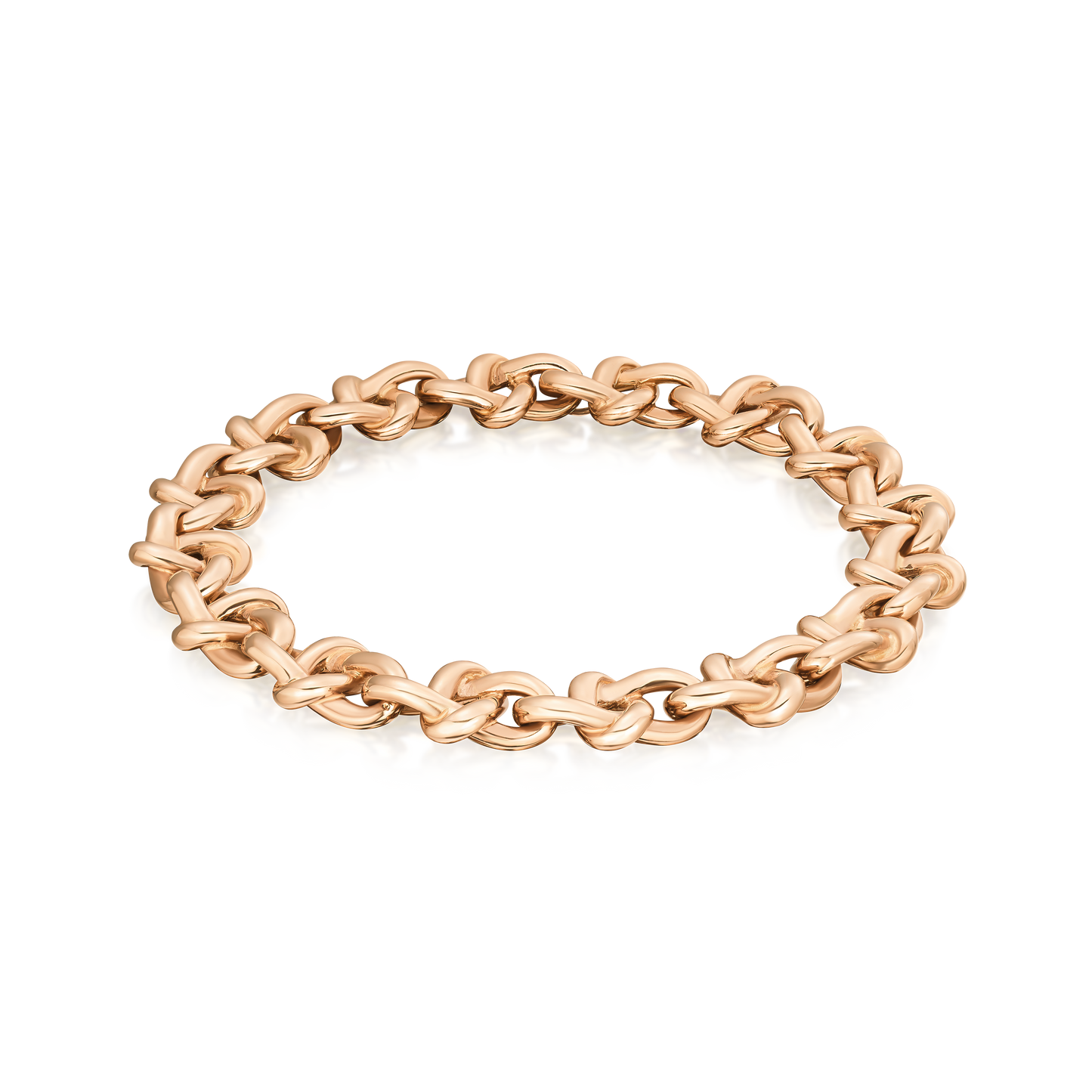 Infinity Collection 18ct Rose Gold Bracelet Medium Link