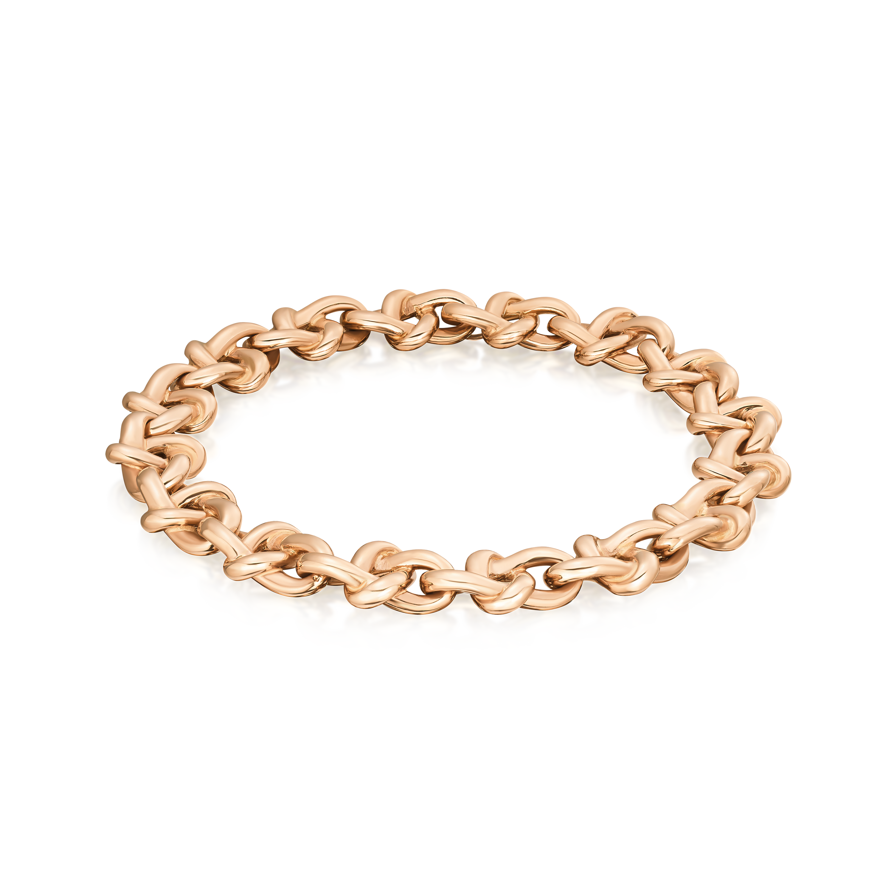 Infinity Collection 18ct Rose Gold Bracelet Medium Link
