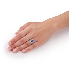 2.84cts Sapphire and Diamond Ravello Cluster Ring