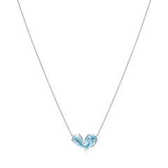 2.65cts Aquamarine 'Toi et Moi' Pendant