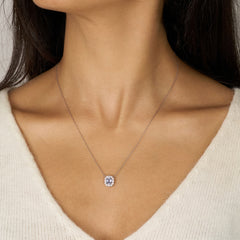 1.13cts Blue Sapphire and Diamond Ravello Cluster Pendant