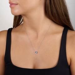 1.13cts Cushion Sapphire Pendant