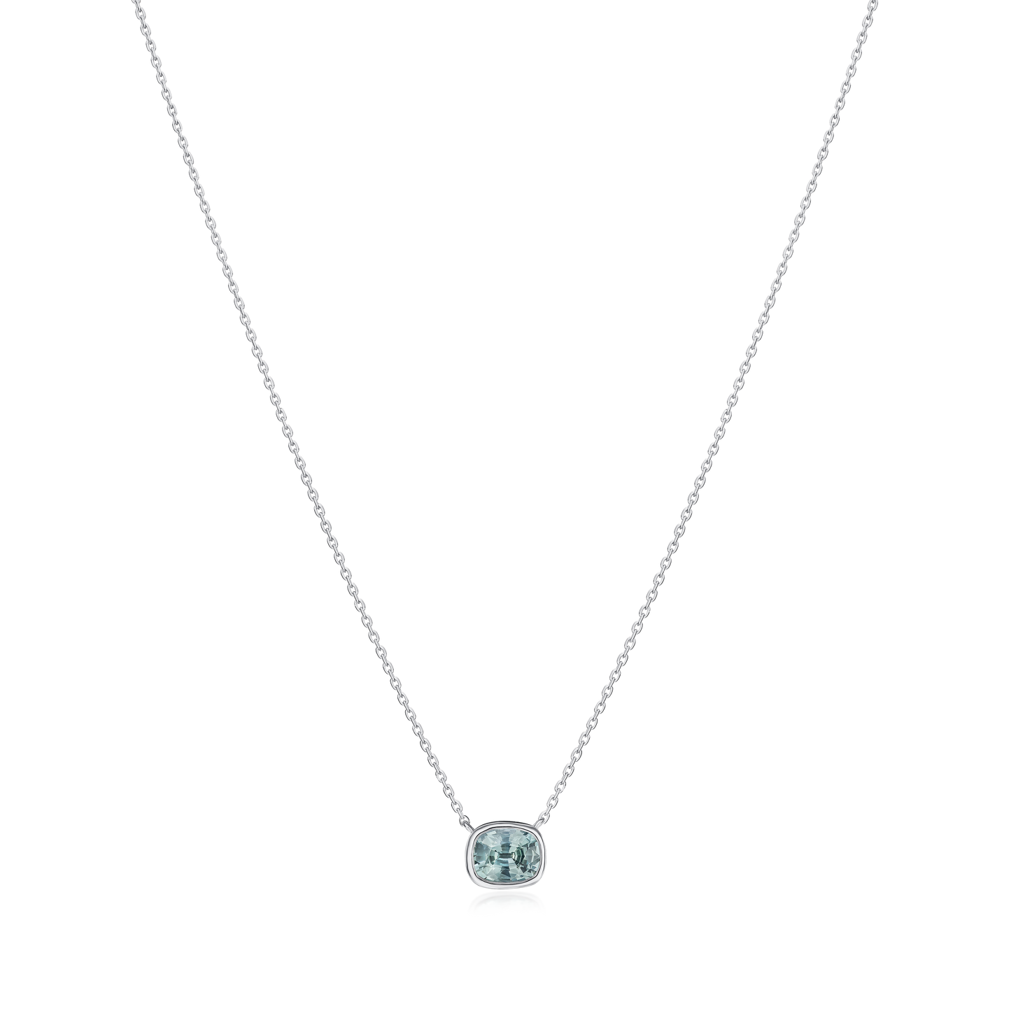 1.13cts Cushion Sapphire Pendant