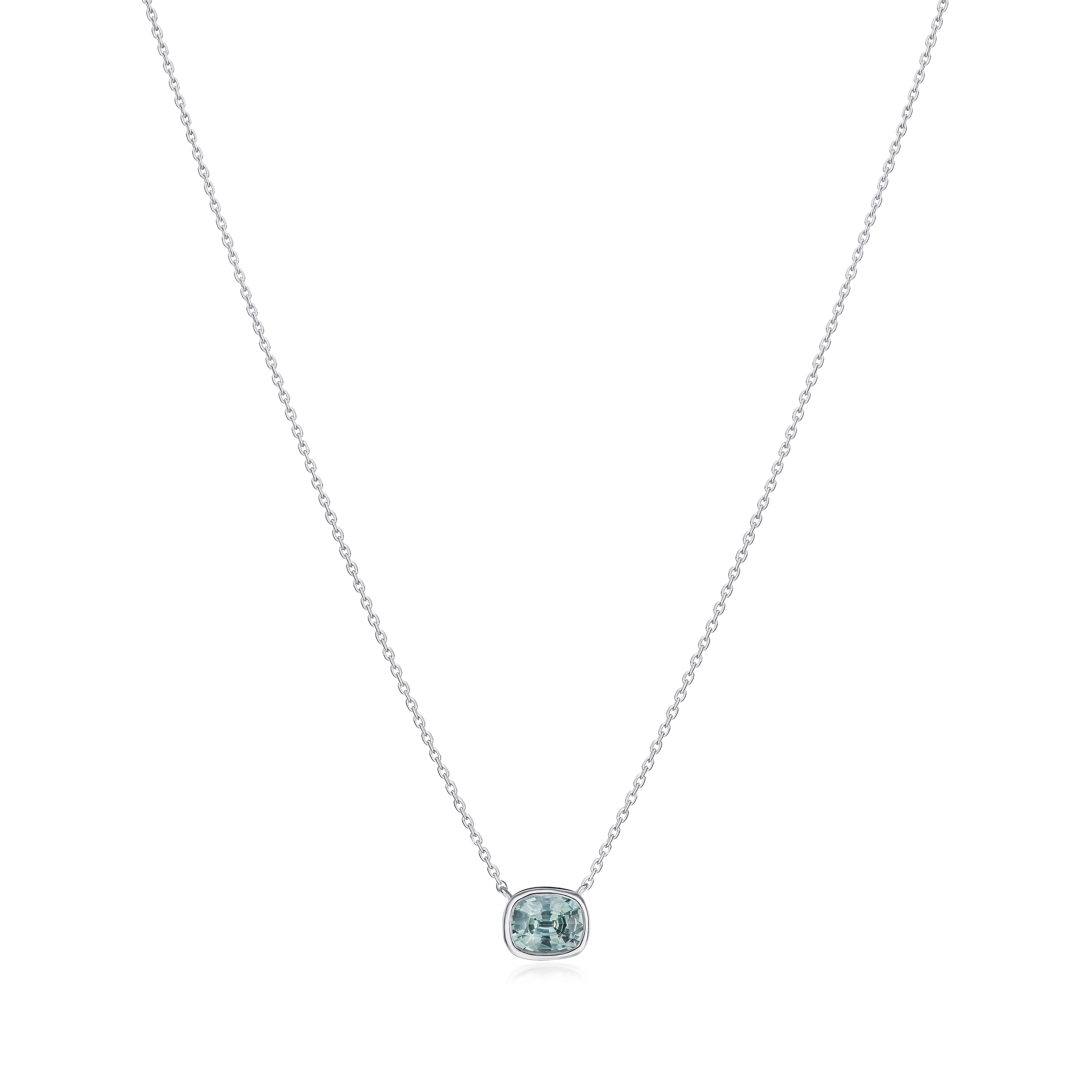 1.13cts Cushion Sapphire Pendant