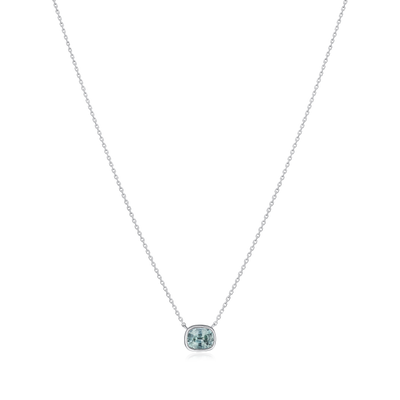 1.13cts Cushion Sapphire Pendant