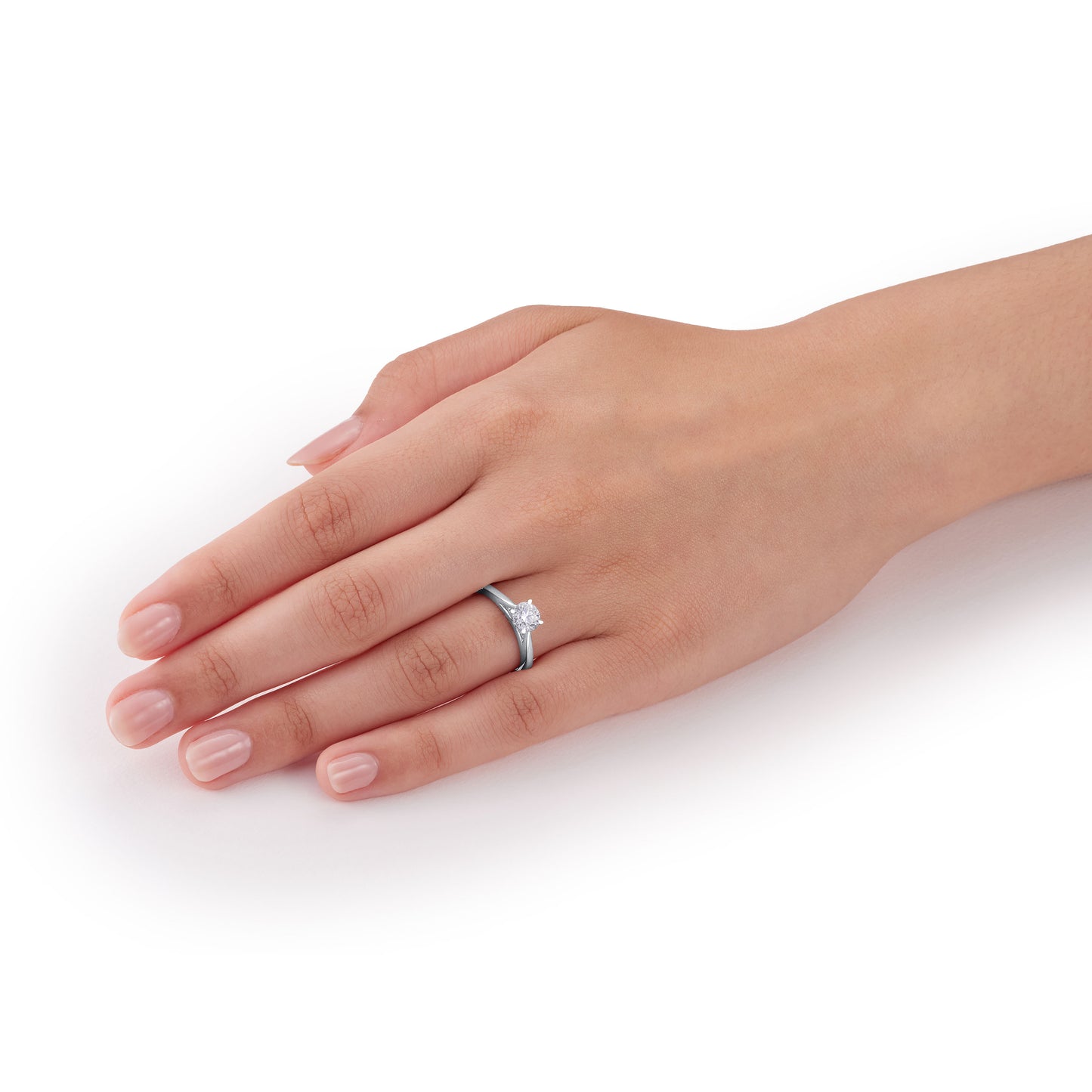 0.80ct Platinum Round Brilliant Cut Diamond Set Solitaire Ring