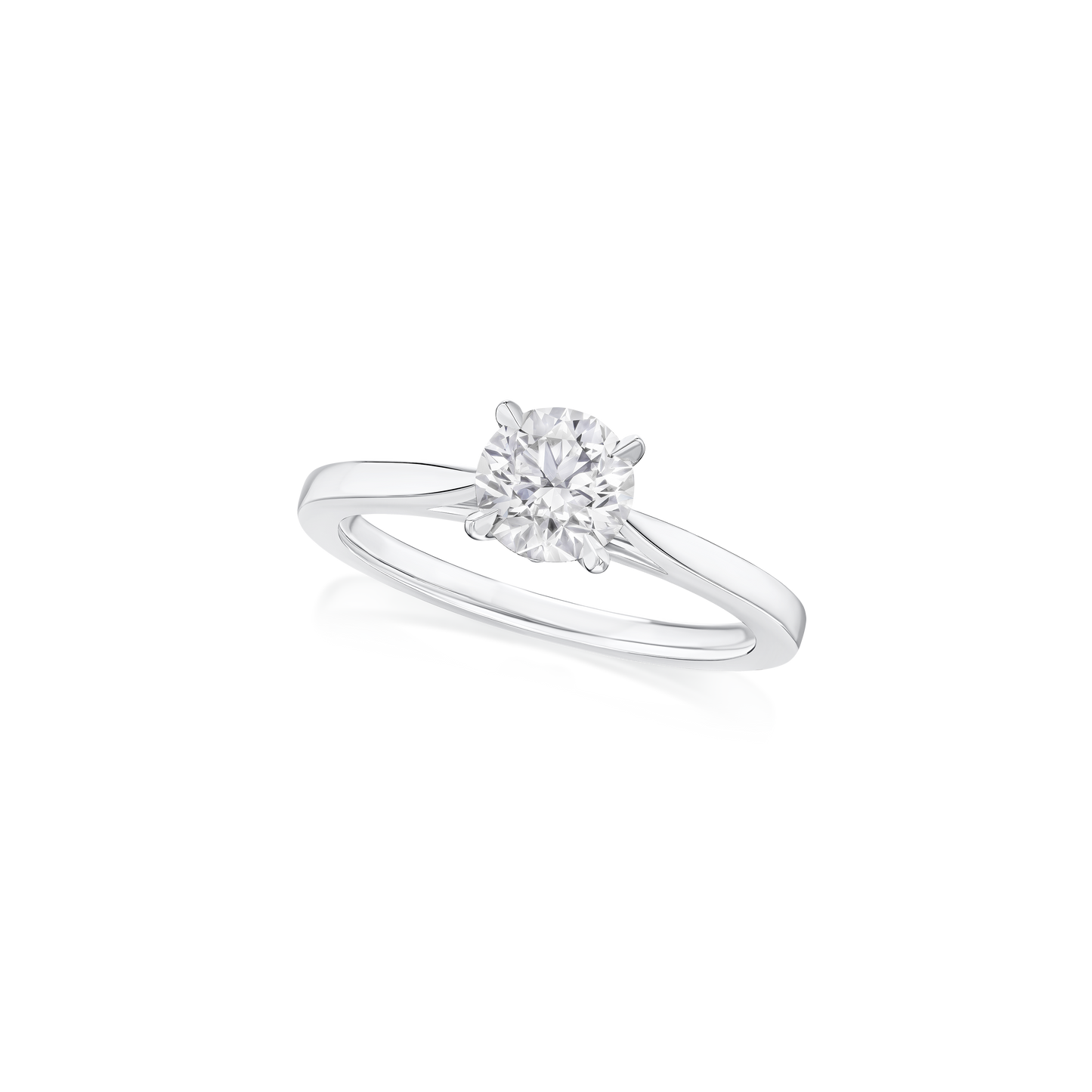 0.80ct Platinum Round Brilliant Cut Diamond Set Solitaire Ring