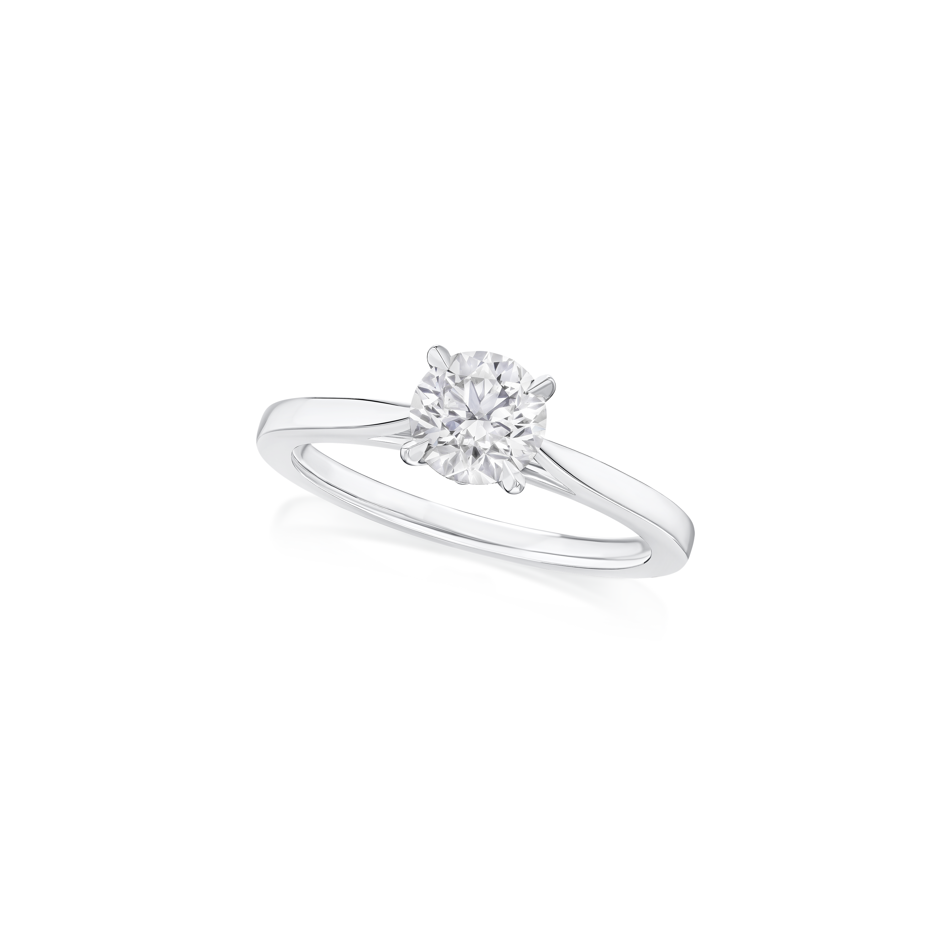 0.80ct Platinum Round Brilliant Cut Diamond Set Solitaire Ring