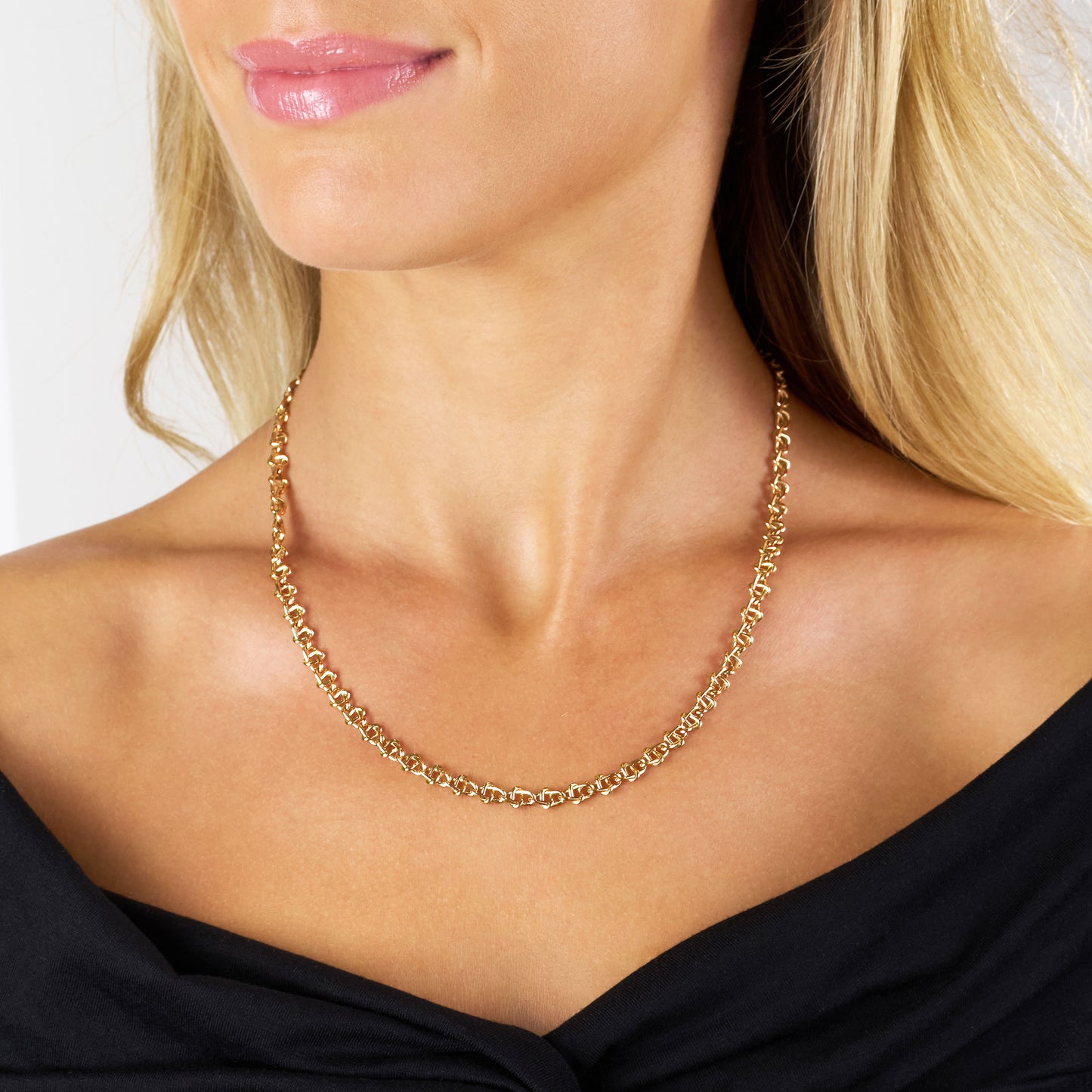 Infinity Collection 18ct Rose Gold Small Link Chain 21"
