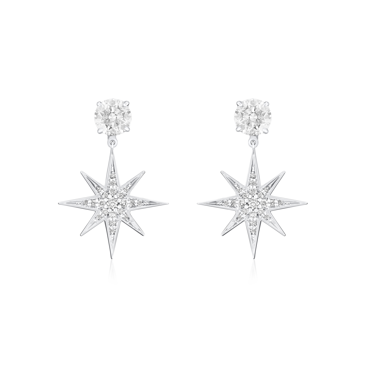 Sienna Collection Slide On/Off Earrings with Diamond Studs