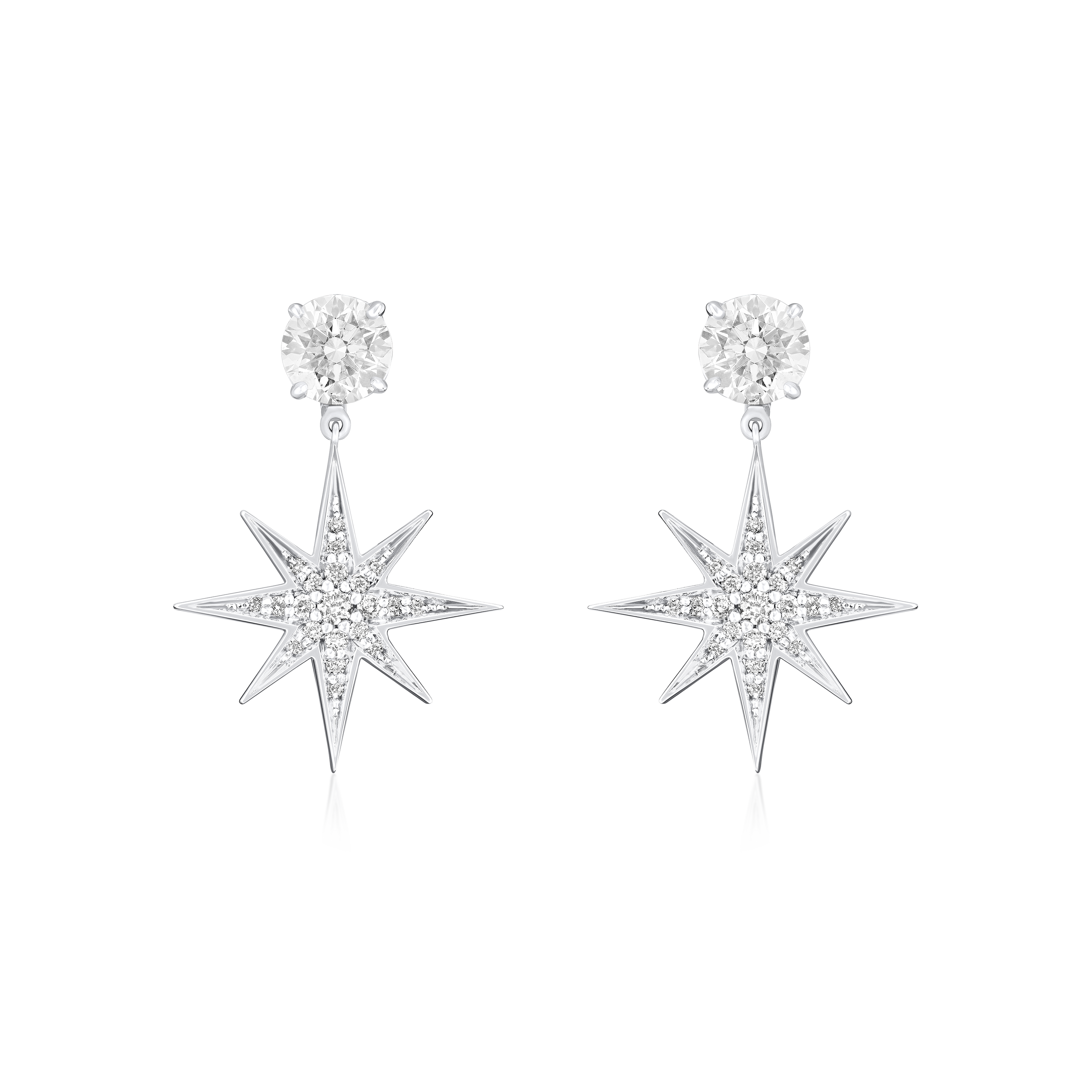 Sienna Collection Slide On/Off Earrings with Diamond Studs