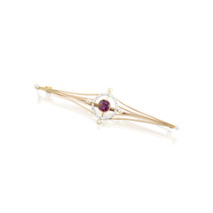 Ruby and Pearl Brooch
