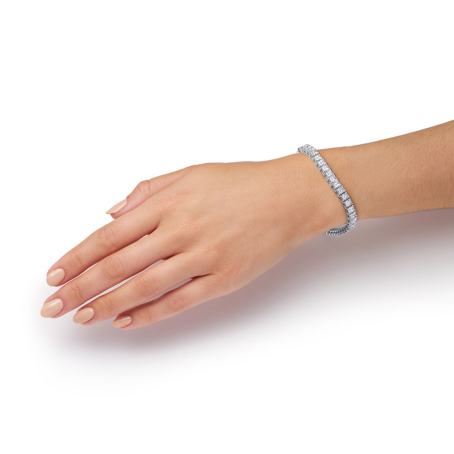 17.13cts Princess Cut Diamond Line Bracelet