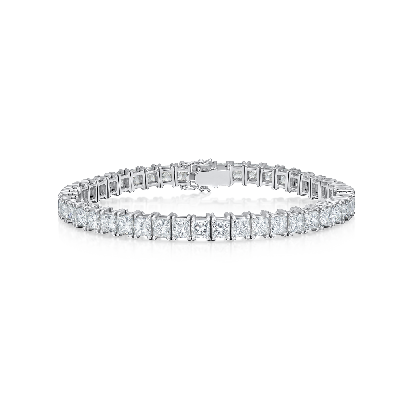 17.13cts Princess Cut Diamond Line Bracelet