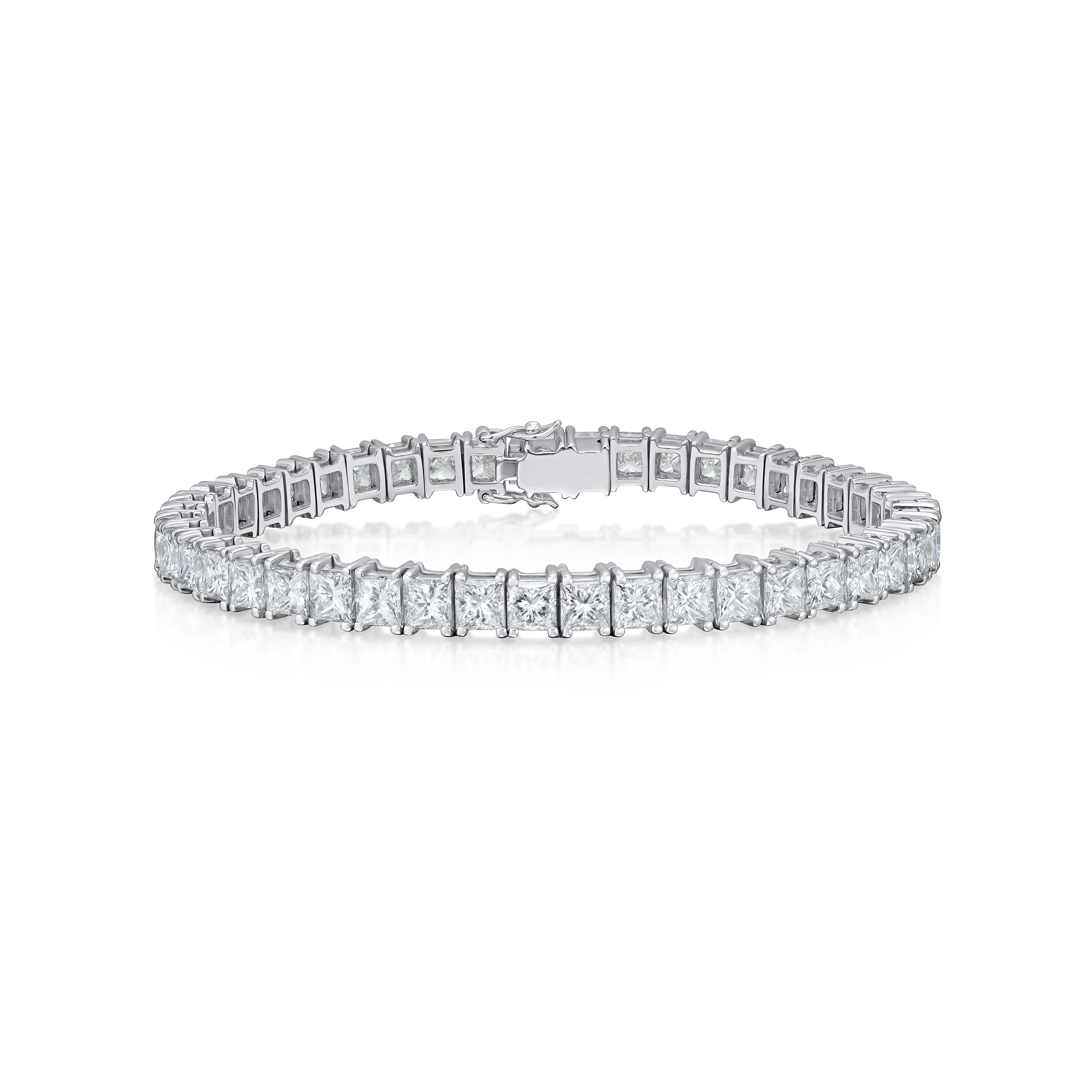 17.13cts Princess Cut Diamond Line Bracelet