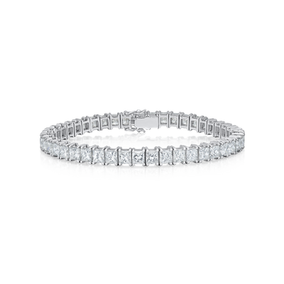 17.13cts Princess Cut Diamond Line Bracelet