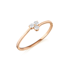 Trefoil Collection 3.00cts Diamond 18ct Rose Gold Bangle