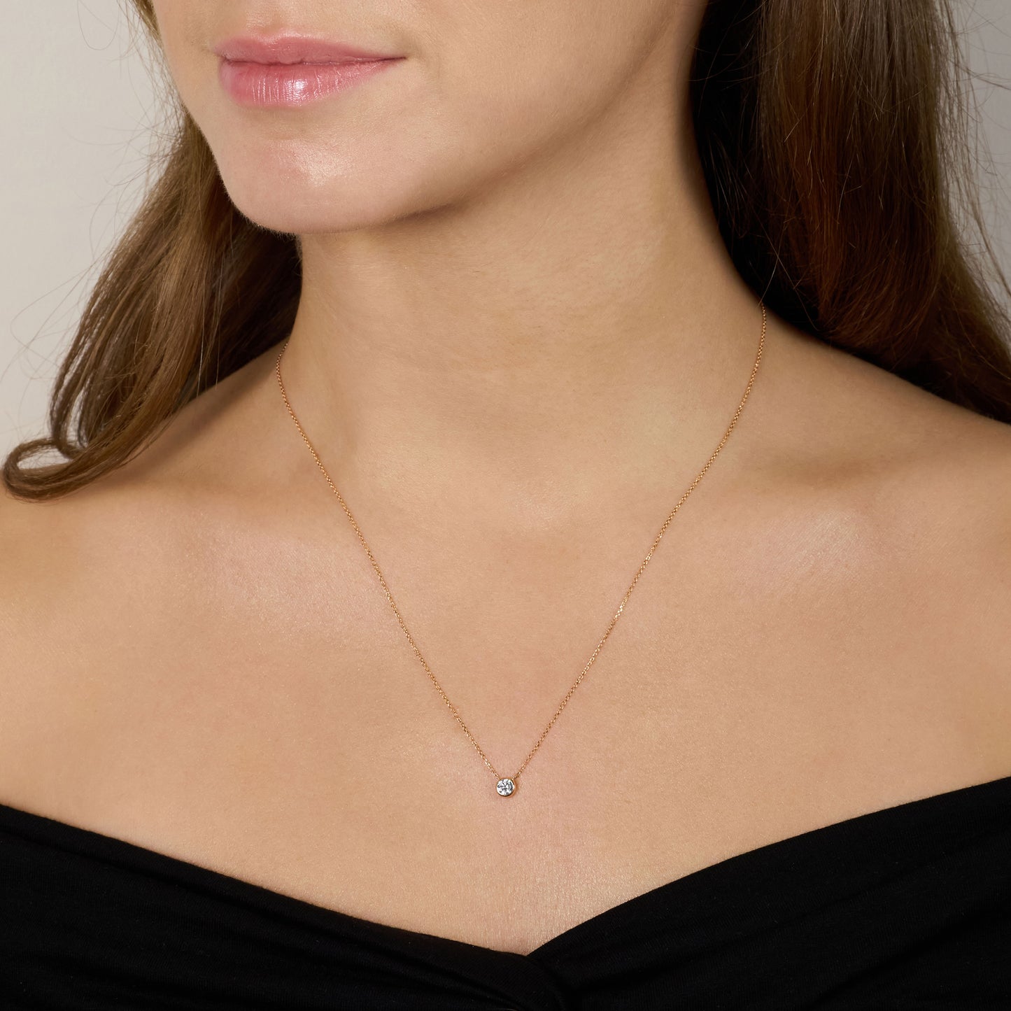 0.20ct Spectacle Set Diamond 18ct Rose Gold Pendant