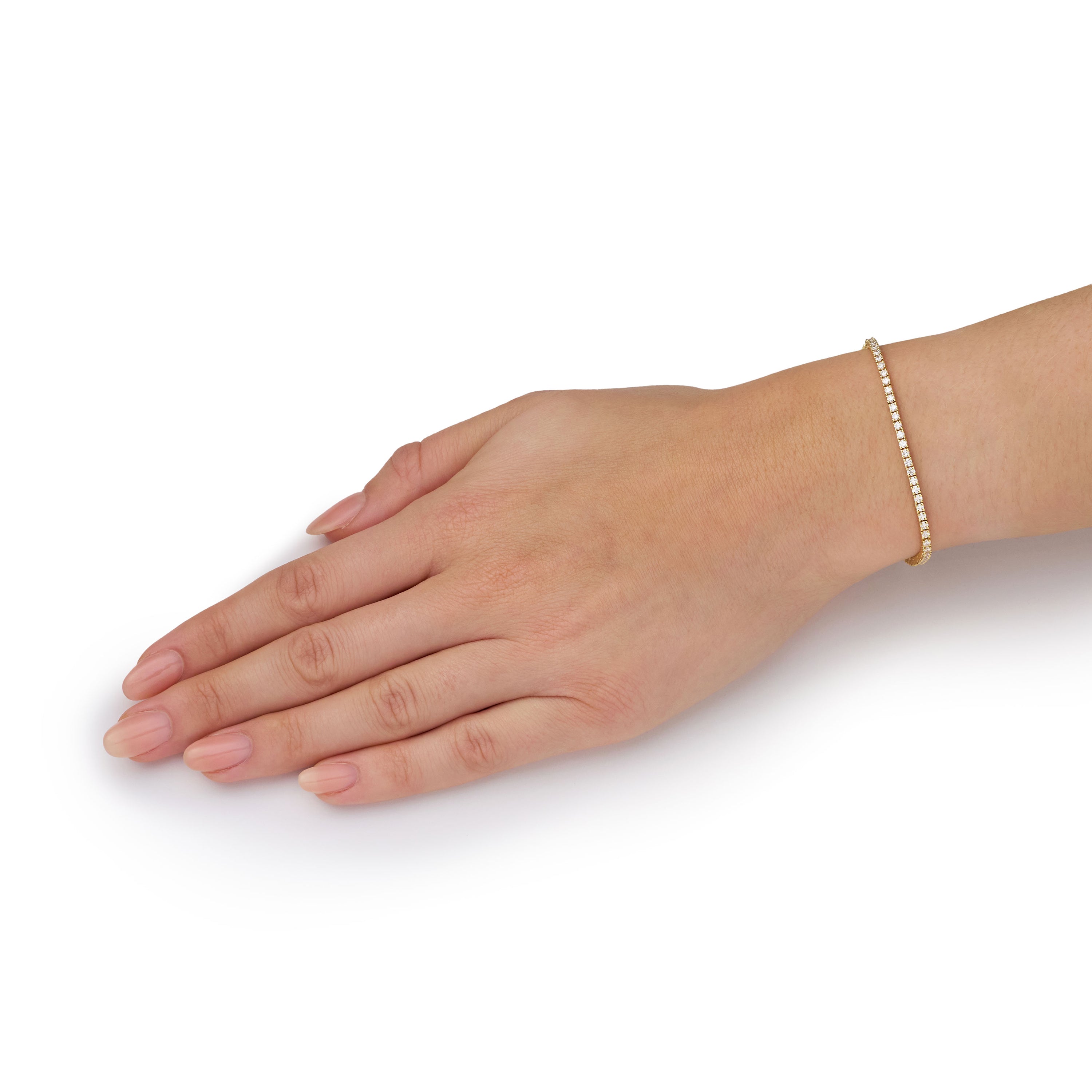 2.28cts Diamond Line 18ct Yellow Gold Bracelet