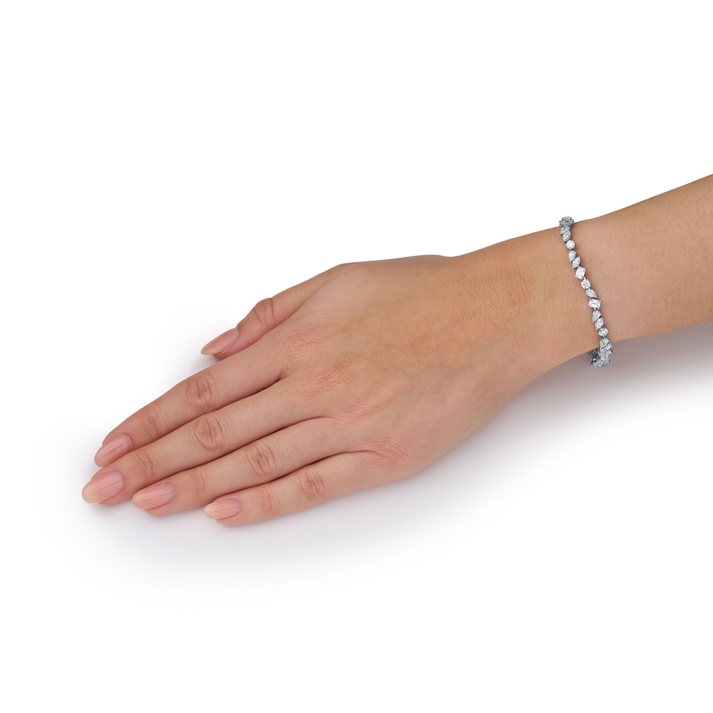 8.00ct Mixed Cut Diamond Line Bracelet