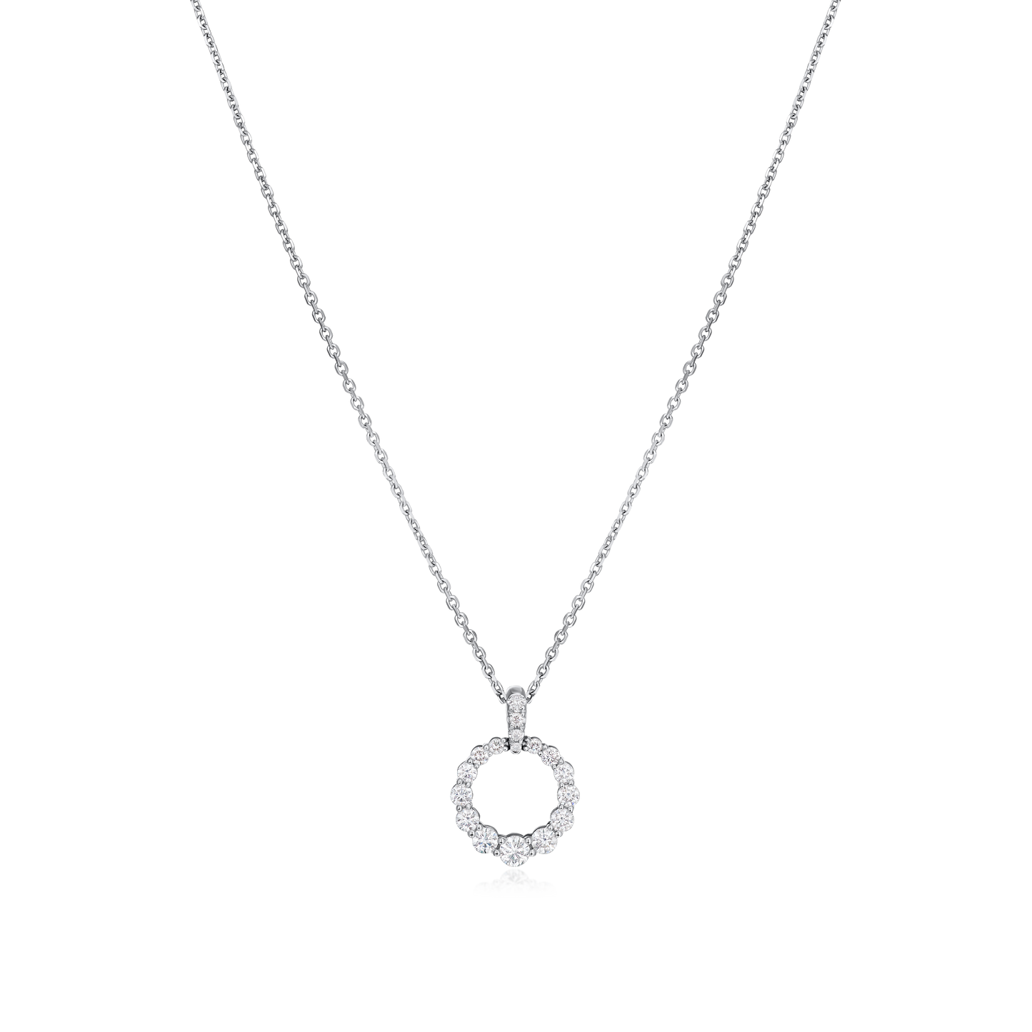 0.55ct Diamond Circle Pendant