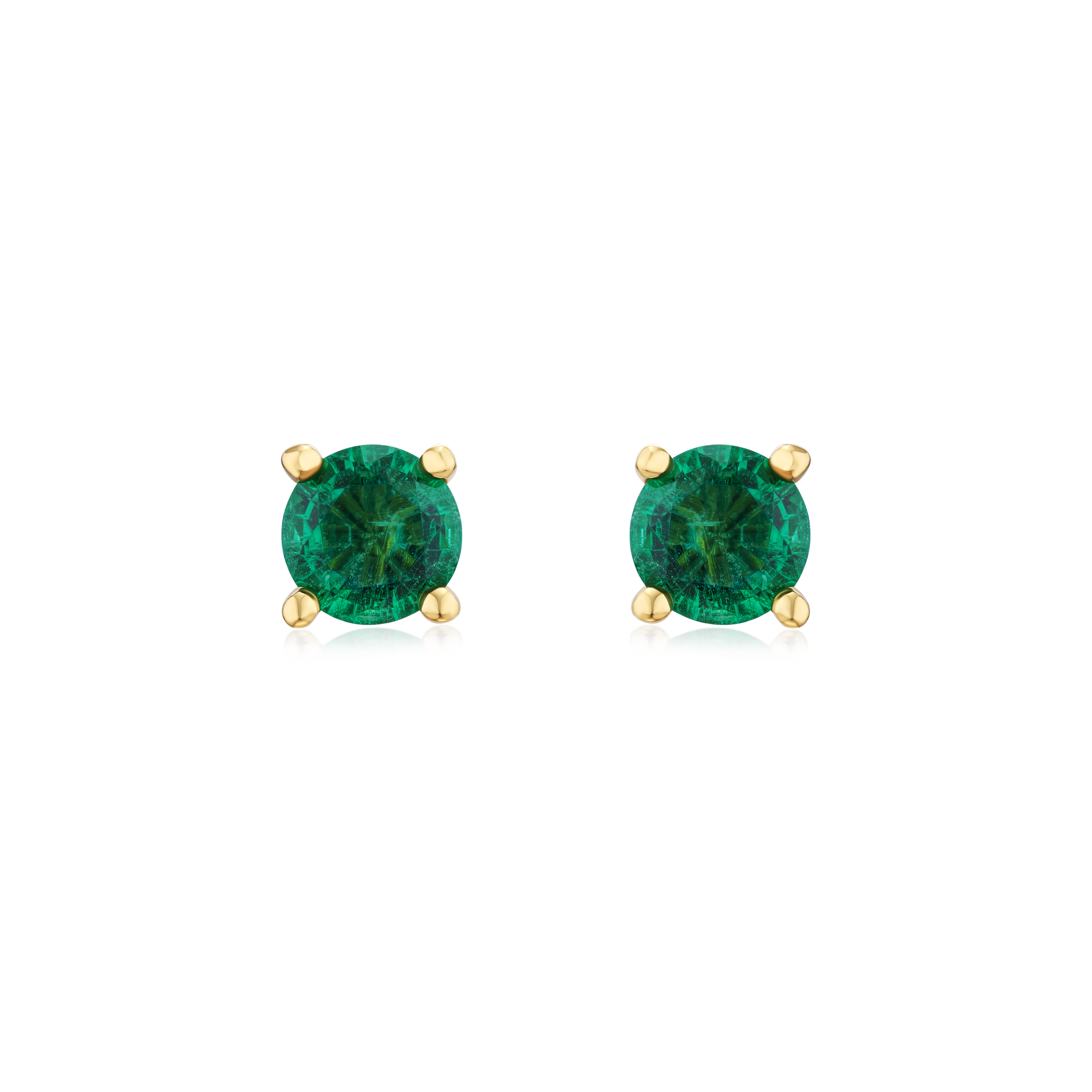 0.42ct Emerald Stud Earrings