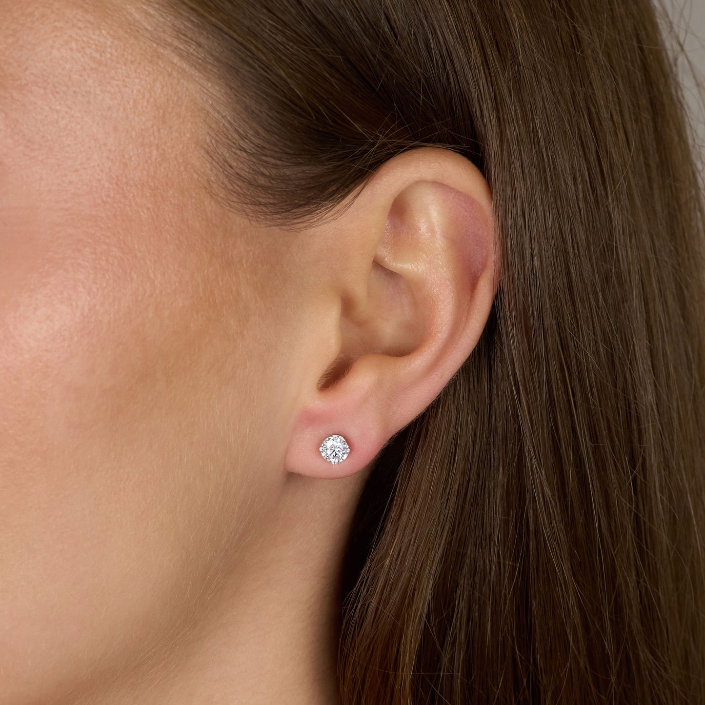 0.80ct Round Brilliant Cut Diamond Stud Earrings