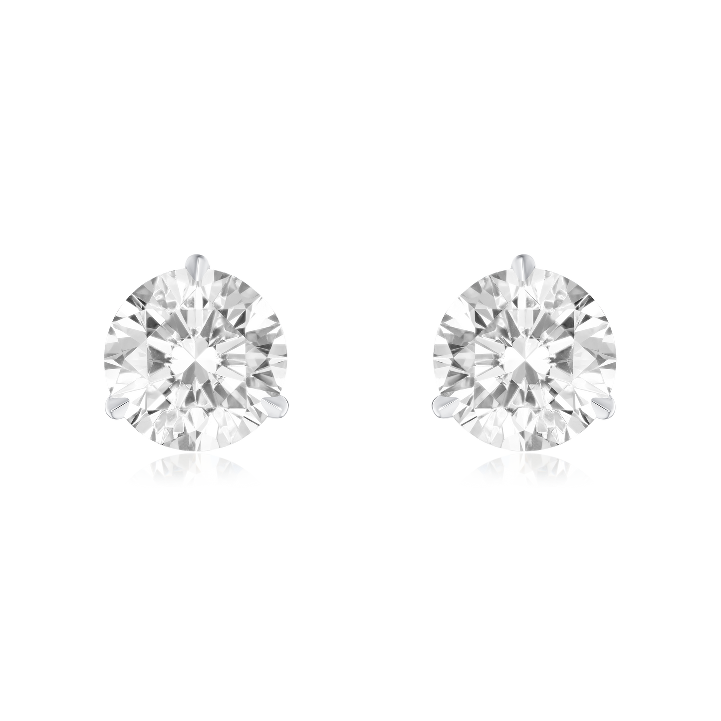 2.40cts Round Brilliant Cut Diamond Martini Set Stud Earrings
