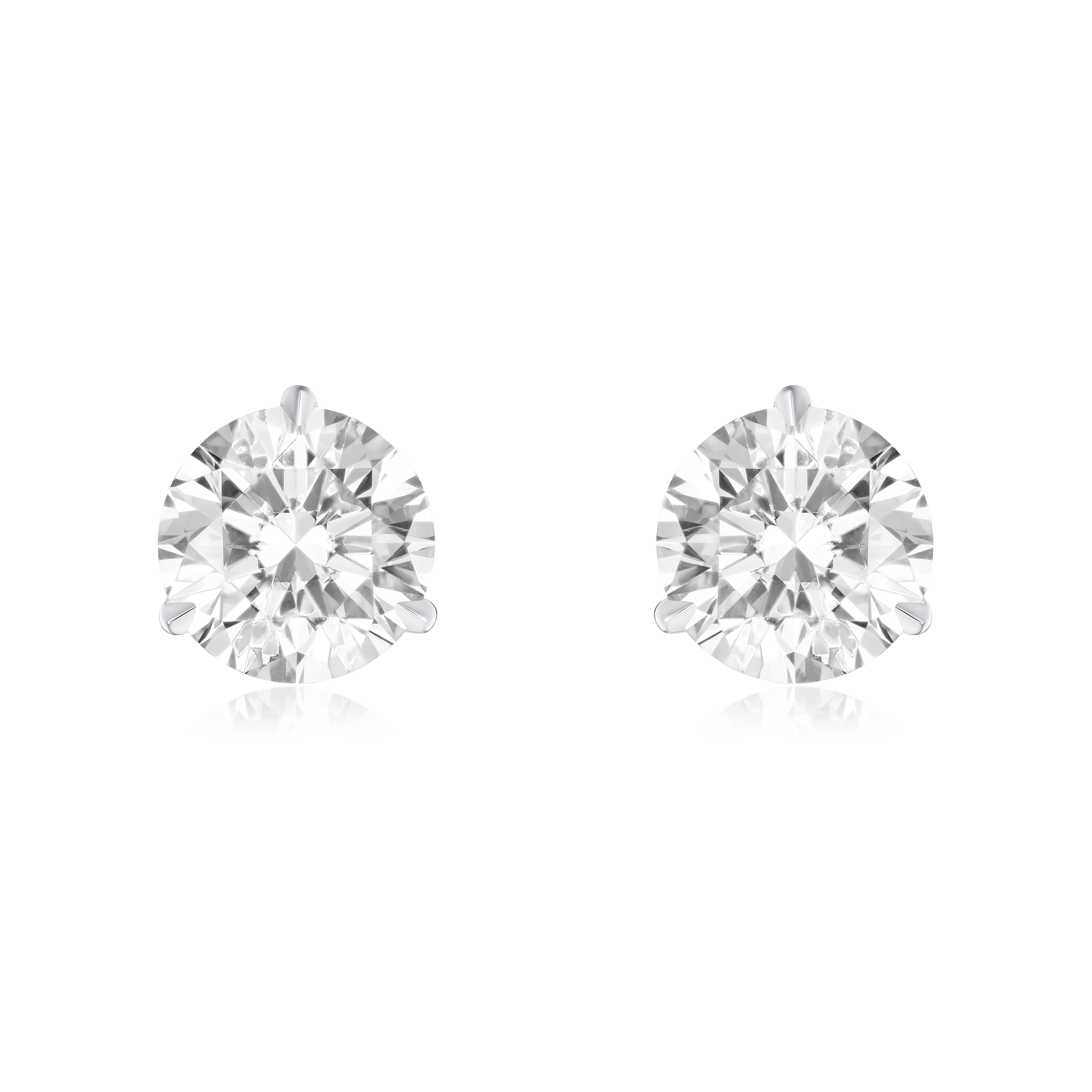 2.40cts Round Brilliant Cut Diamond Martini Set Stud Earrings