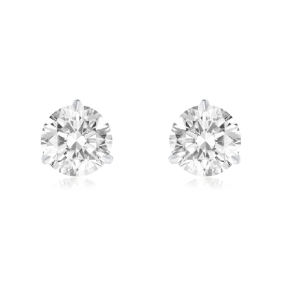 2.40cts Round Brilliant Cut Diamond Martini Set Stud Earrings