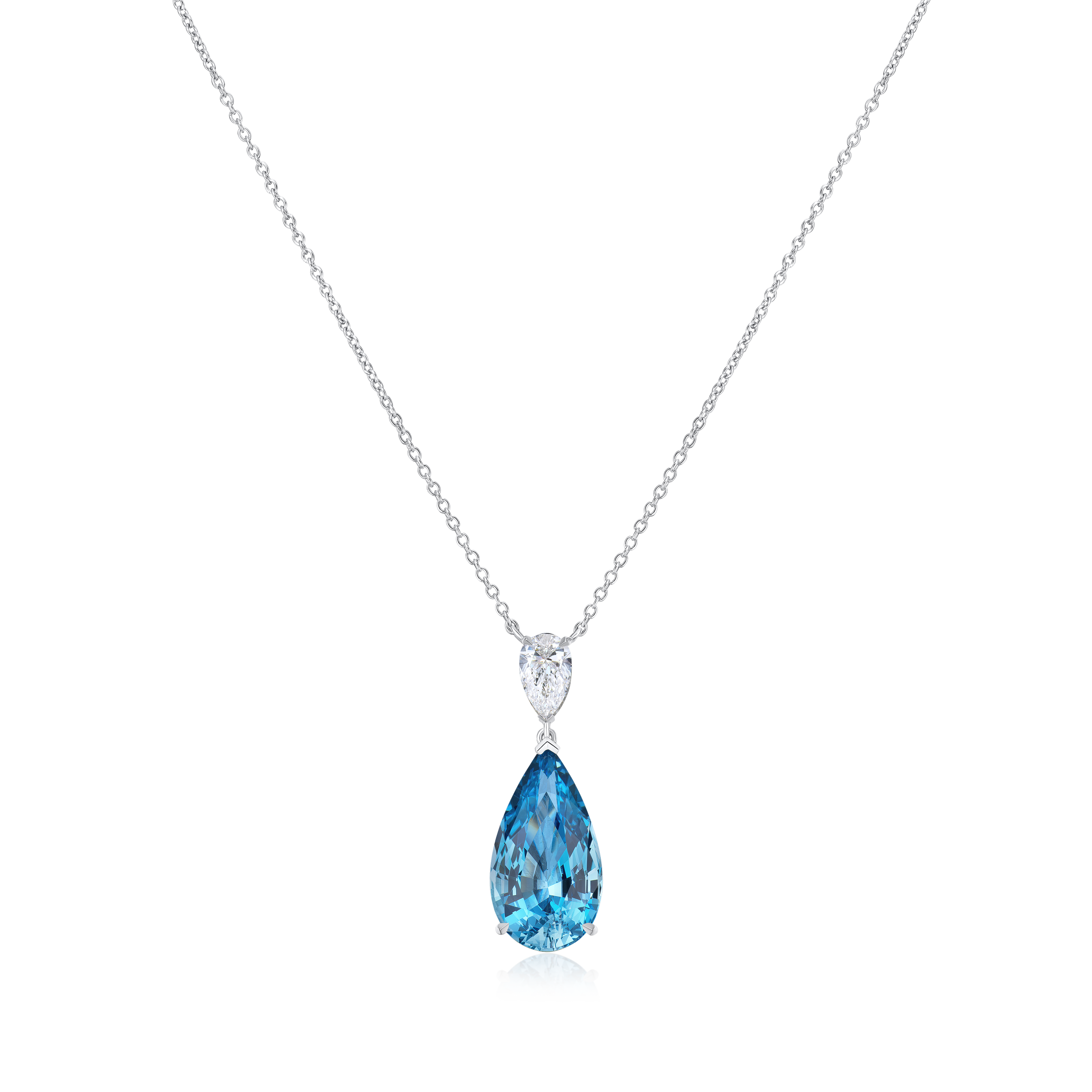 7.66ct Aquamarine and Diamond Pendant