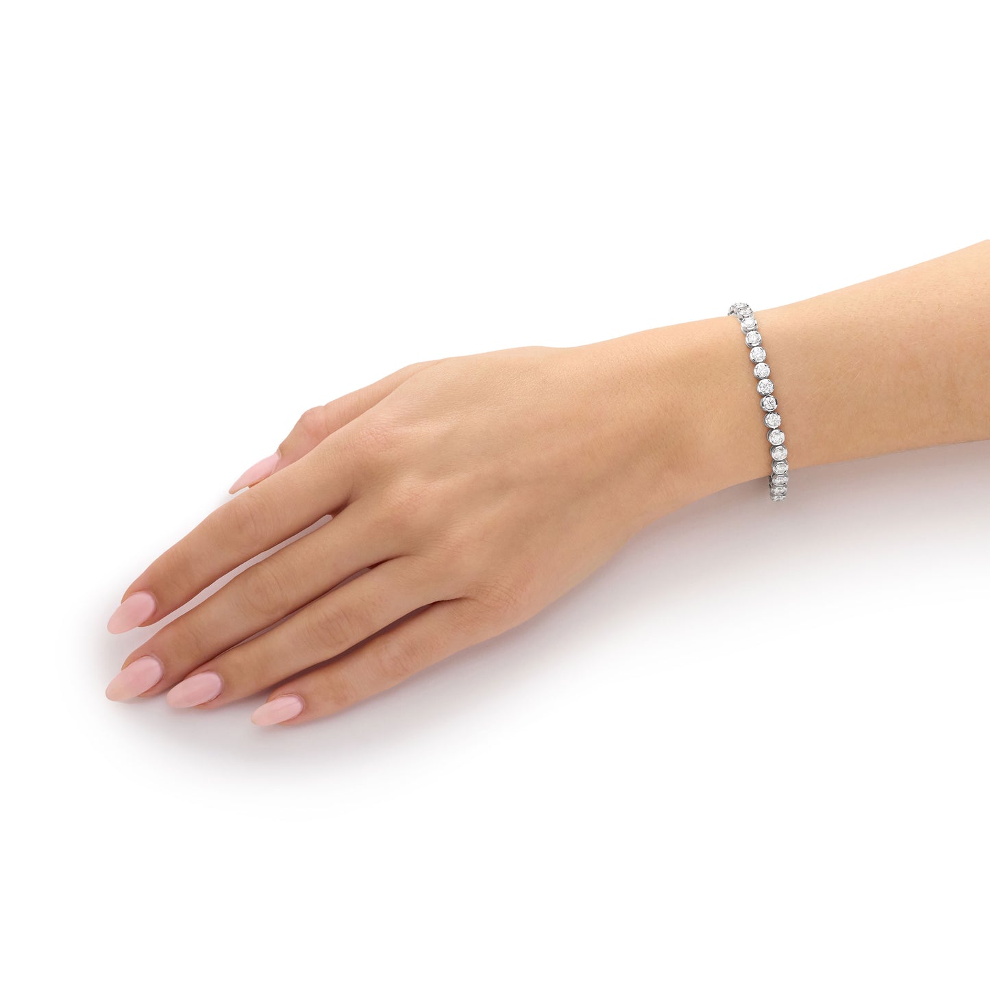 5.65cts Diamond Line Bracelet With Hidden Clasp