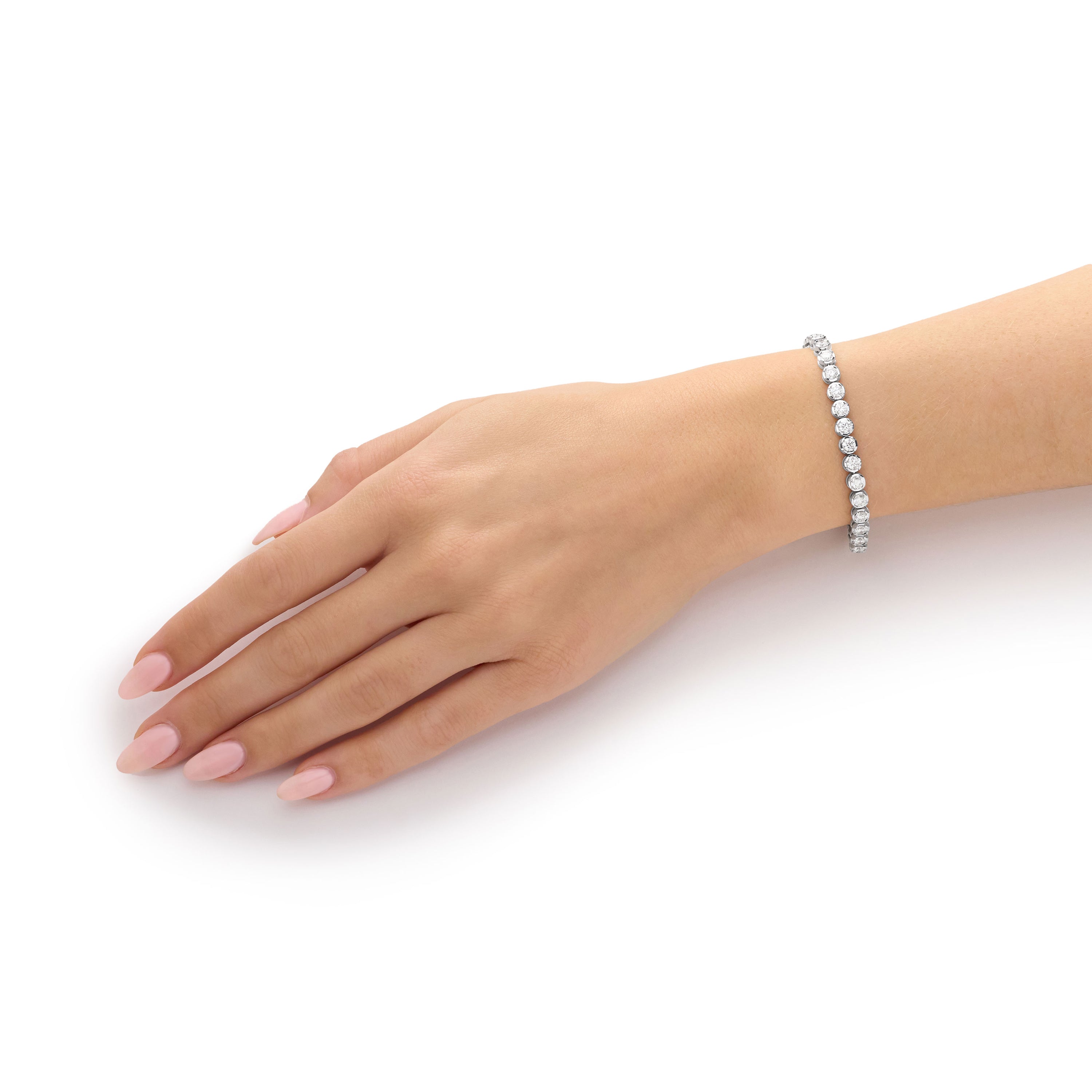5.65cts Diamond Line Bracelet With Hidden Clasp