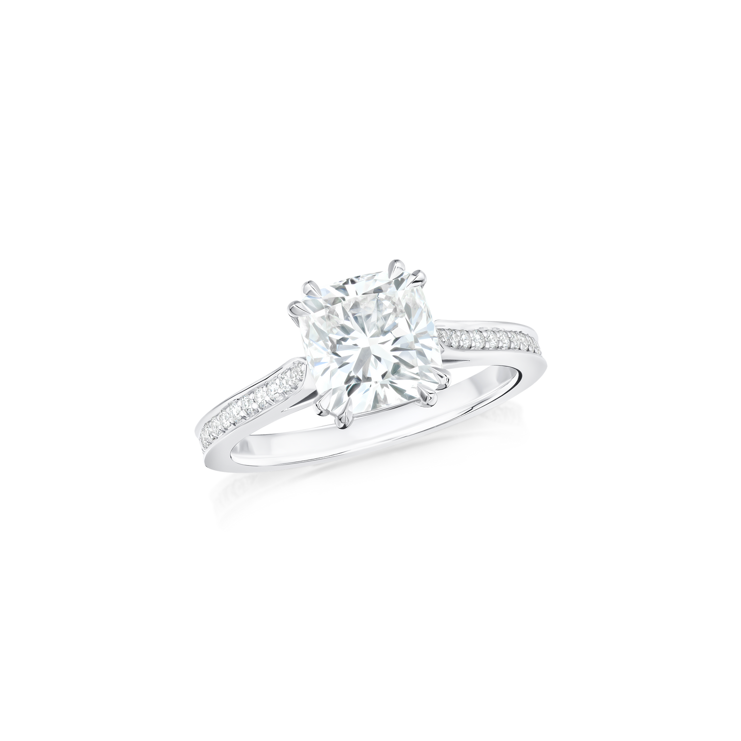 2.01cts Diamond Ring With Diamond Set Shoulders