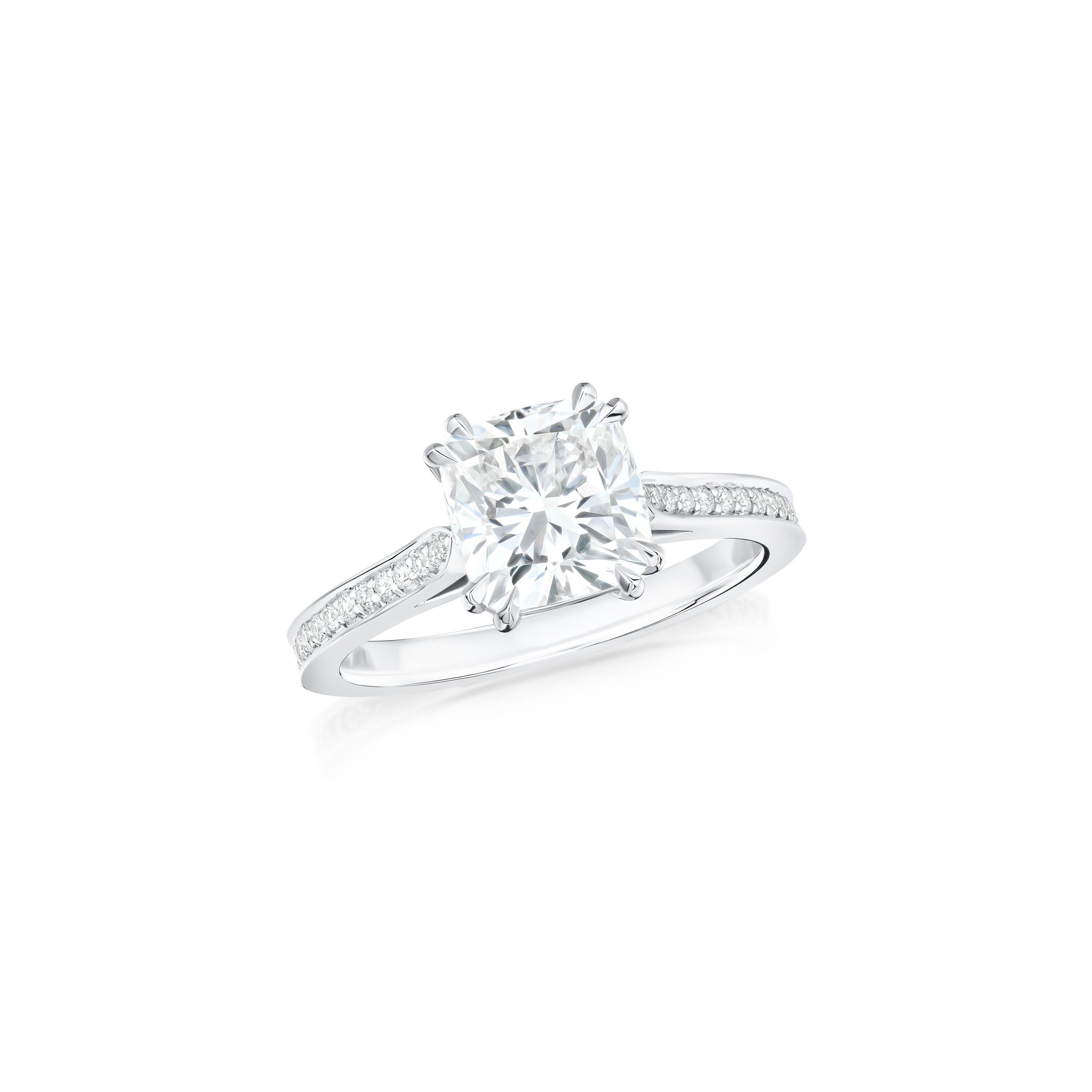 2.01cts Diamond Ring With Diamond Set Shoulders
