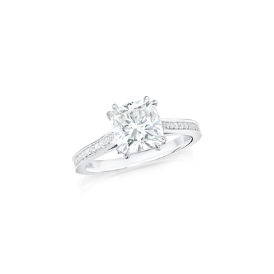 2.01cts Diamond Ring With Diamond Set Shoulders