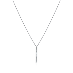 Skyline Collection Princess Cut Diamond Set Platinum Pendant