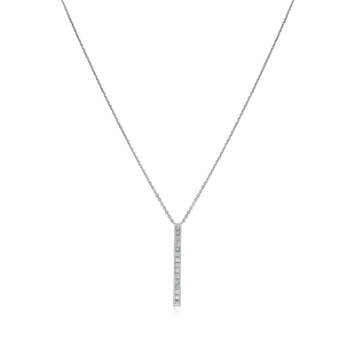 Skyline Collection Princess Cut Diamond Set Platinum Pendant