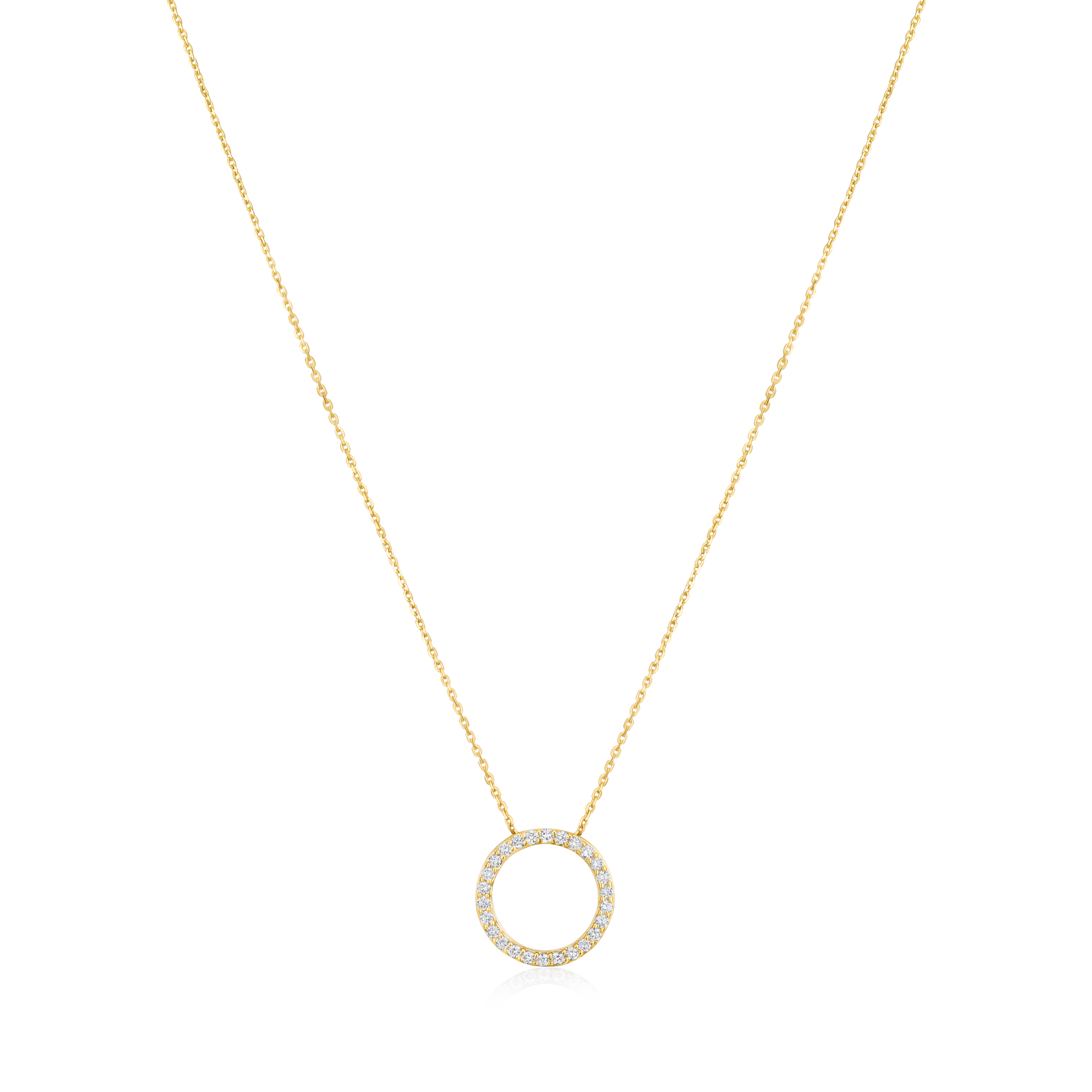 0.27ct Diamond Set Circle Pendant