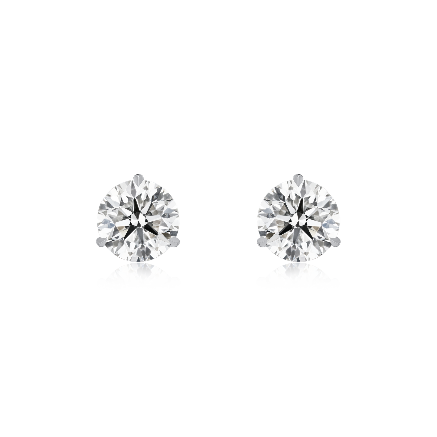 3.21cts Diamond Martini Set Stud Earrings