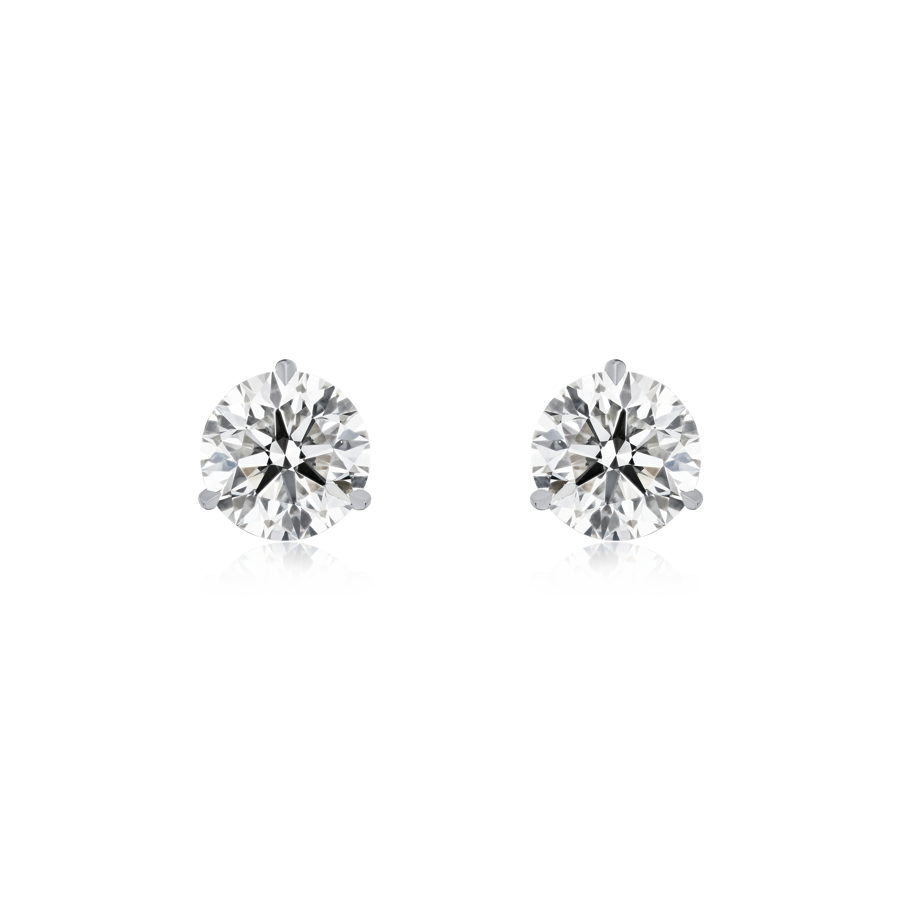 3.21cts Diamond Martini Set Stud Earrings