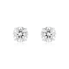 1.27cts Round Brilliant Cut Diamond Stud Earrings