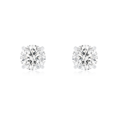 1.25cts Round Brilliant Cut Diamond Stud Earrings