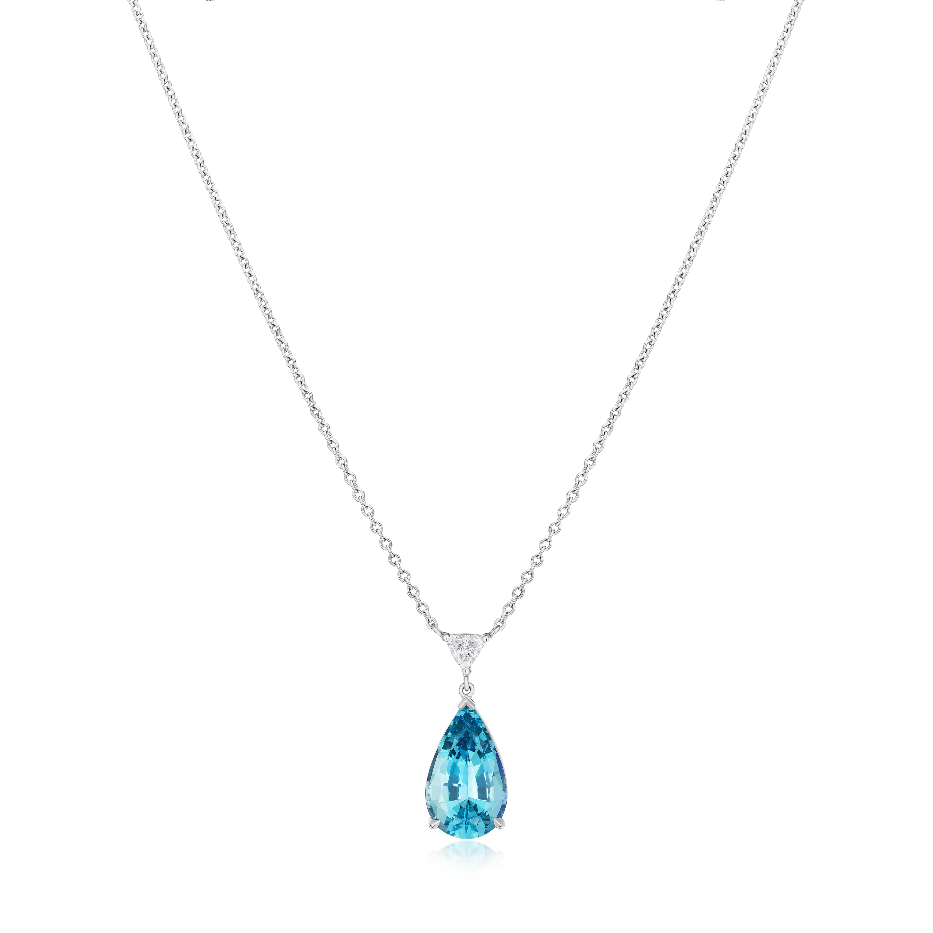 3.62cts Aquamarine and Diamond Pendant
