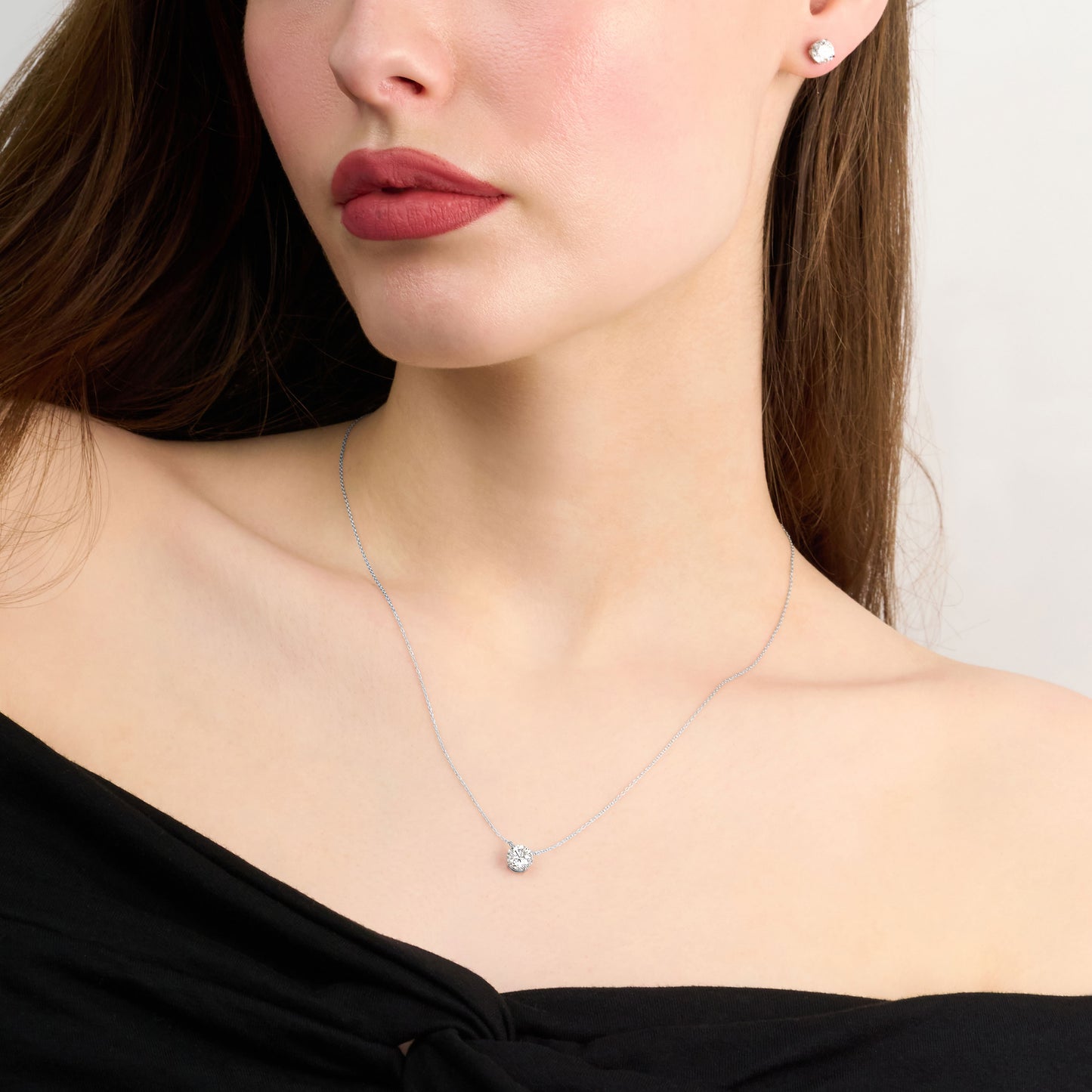 1.04ct Round Brilliant Cut Diamond Superfine Pendant